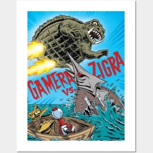 MST3K Mystery Science Promotional Artwork - Gamera vs Zigra Posters and Art